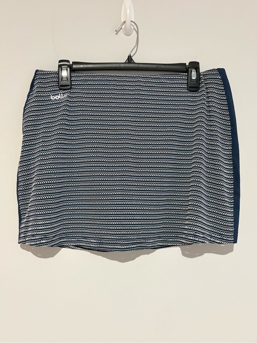 Bolle striped tennis athletic skirt navy blue white size large